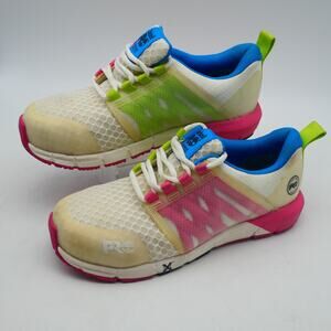 Timberland Women's 6.5 PRO Radius Composite Safety Toe Work Shoes White Pink
